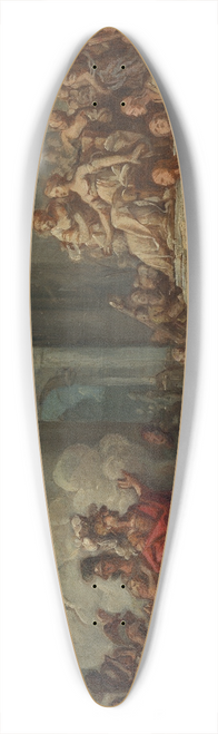 Jean Bernard Restout - The Arrival of Aeneas in Carthage 39.3 inch art pintail longboard deck