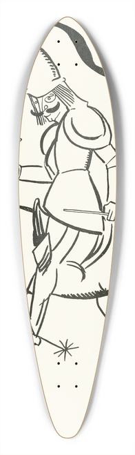 Jean de Bosschre - A cavalier mounted on a large steed 39.3 inch art pintail longboard deck