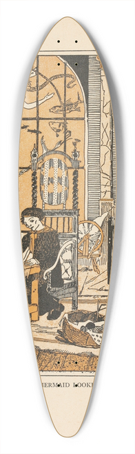 Jean de Bosschre - Every Morning the Mermaid looked in at the Window 39.3 inch art pintail longboard deck