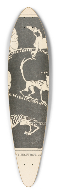 Jean de Bosschre - Jump on to my beautiful curly tail 39.3 inch art pintail longboard deck