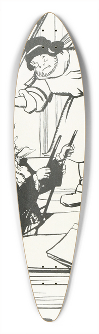 Jean de Bosschre - The carpenter came 39.3 inch art pintail longboard deck