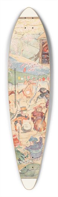 Jean de Bosschre - The Dwarfs Feast 39.3 inch art pintail longboard deck