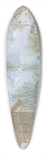 Jean Dmosthne Dugourc - Figures in a Garden 39.3 inch art pintail longboard deck