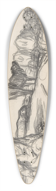 Jean-Franois Millet - A Seated Shepherd with His Dog and Sheep 39.3 inch art pintail longboard deck