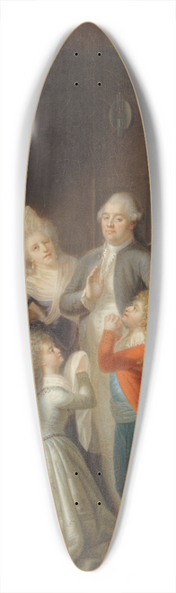 Jean-Jacques Hauer - Les adieux de Louis XVI  sa famille, le 20 janvier 1793 39.3 inch art pintail longboard deck