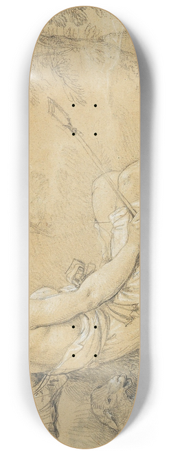 Charles-Joseph Natoire - Diana, as a young shepherdess 8.25 inch art skate deck