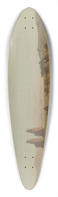Jean-Lon Grme - Caravan Passing The Colossi Of Memnon, Thebes 39.3 inch art pintail longboard deck