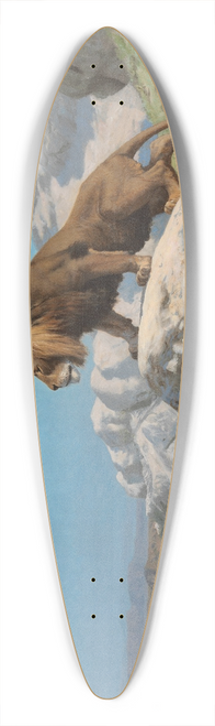 Jean-Lon Grme - Lion on the Watch 39.3 inch art pintail longboard deck