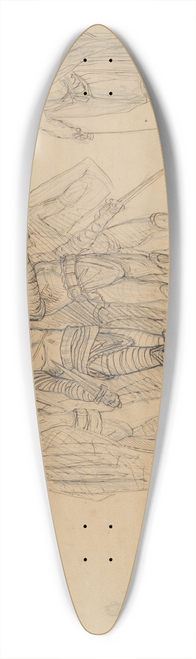 Jean-Lon Grme - Preparatory study for Ave Caesar, Morituri te Salutant (Hail Caesar! We who are about to die saluteyou) 39.3 inch art pintail longboard deck