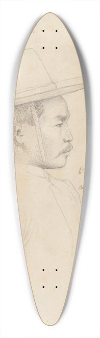 Jean-Lon Grme - Study for The Reception of the Siamese Ambassadors at Fontainebleau 39.3 inch art pintail longboard deck