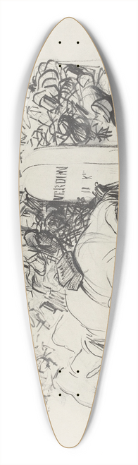 Jean-Louis Forain - La Borne, Verdun 39.3 inch art pintail longboard deck