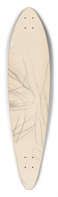 Jean-Louis Forain - Reclining Woman (verso) 39.3 inch art pintail longboard deck