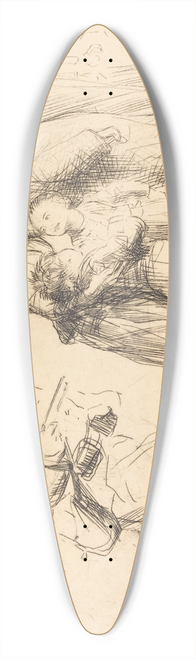 Jean-Louis Forain - The Notables (large plate) 39.3 inch art pintail longboard deck