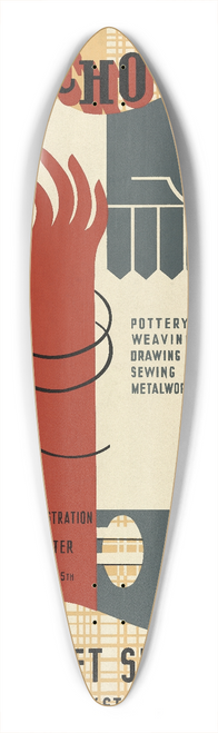 Jerome Henry Rothstein - Craft school 39.3 inch art pintail longboard deck