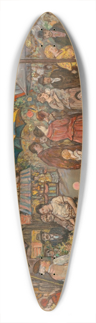 Jerome Myers - Italians in Jefferson Park 39.3 inch art pintail longboard deck