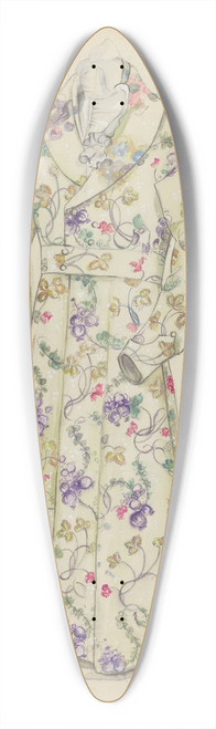 Jessie M. Benge - Mans Dressing Gown 39.3 inch art pintail longboard deck