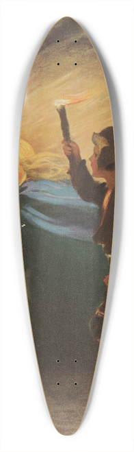 Jessie Willcox Smith - Curdie went on after her, flashing his torch about 39.3 inch art pintail longboard deck