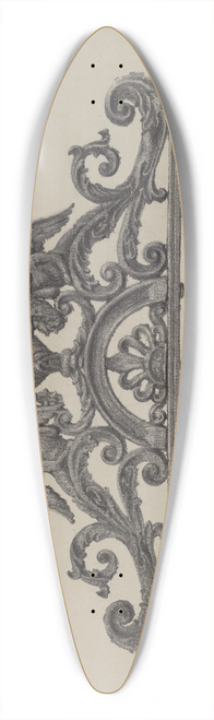 J. Howard Iams - Cast Iron Gate Top 39.3 inch art pintail longboard deck