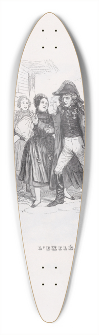 J. J. Grandville - The Exiled 39.3 inch art pintail longboard deck