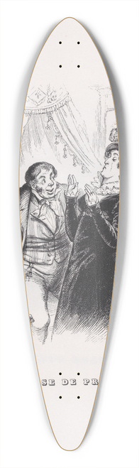 J. J. Grandville - The Marquise of Frivolty 39.3 inch art pintail longboard deck
