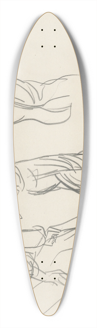 Jn Novk - Figurlne tdie (mui pri prci) 39.3 inch art pintail longboard deck
