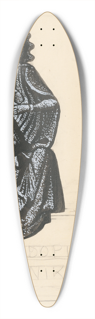 Jn Novk - Oblka Nrodopisnho sbornka (nvrh ilustrcie  Madona s dieatkom) 39.3 inch art pintail longboard deck