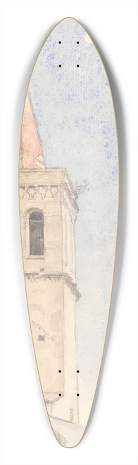 Joakim Skovgaard - Klokketrn i Sansepolcro 39.3 inch art pintail longboard deck