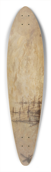 Johan Barthold Jongkind - Coucher de soleil en Hollande (puesta de sol en Holanda) 39.3 inch art pintail longboard deck