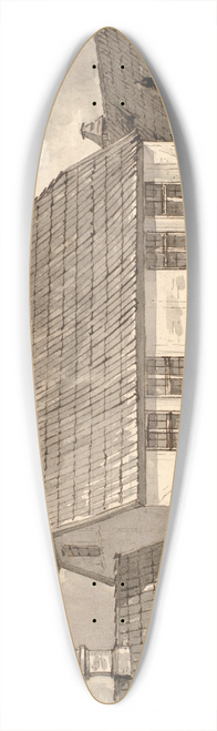 Johan Christian Dahl - Gaardinterir fra Sor 39.3 inch art pintail longboard deck