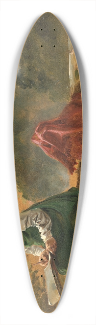 Johan Christian Dahl - Princess Caroline Amalie Sketching in Naples. Study 39.3 inch art pintail longboard deck