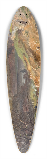 Johan Christian Dahl - View of Meissen.Study 39.3 inch art pintail longboard deck