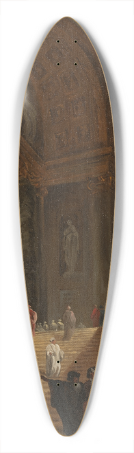 Johan Gottlob Brusell - A Temple Staircase. Piece of Architecture 39.3 inch art pintail longboard deck