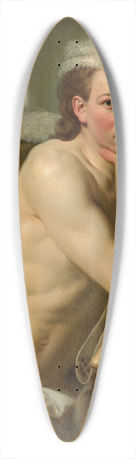 Johan Joseph Zoffany - Self-portrait as David with the head of Goliath 39.3 inch art pintail longboard deck