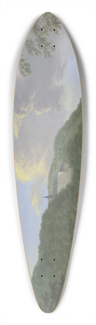 Johann Albrecht Friedrich Rauscher - The castle near Gera 39.3 inch art pintail longboard deck