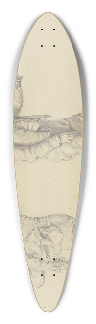 Johann Erdmann Gottlieb Prestel - Studienblatt; Zwei junge Mnner 39.3 inch art pintail longboard deck