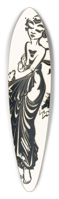 Johannes Frederik Engelbert ten Klooster - Javaansche danseres 39.3 inch art pintail longboard deck