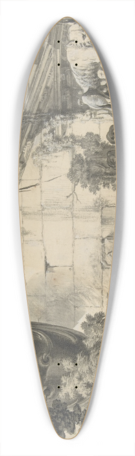 Johann Ferdinand von Hohenberg - Architectural Fantasy 39.3 inch art pintail longboard deck