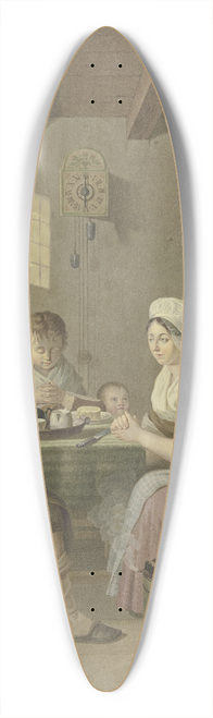 Johann Friedrich Morgenstern - A family saying grace 39.3 inch art pintail longboard deck