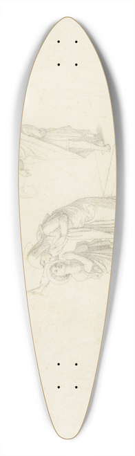 Johann Friedrich Overbeck - Ein rmischer Kaiser befielt den Tod einer jungen Martyrerin, die durch eine Heilige zur Standhaftigkeit inspiriert wird 39.3 inch art pintail longboard deck