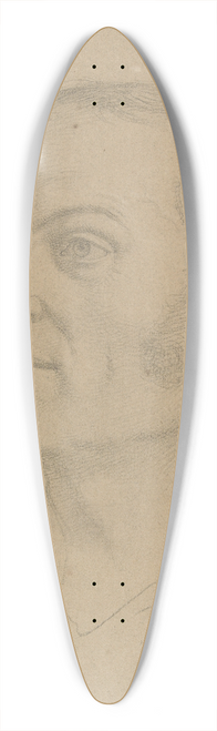Johann Friedrich Overbeck - Head of a Man 39.3 inch art pintail longboard deck