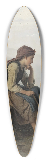 Johann Georg Meyer von Bremen - Die Ziegenhirtin (The LittleGoat Herder) 39.3 inch art pintail longboard deck