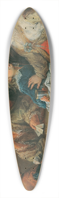 Johann Georg Platzer - Kartenspieler (As ist Trumpf) 39.3 inch art pintail longboard deck