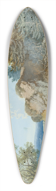 Johann Georg Wagner - Waldlandschaft im Gebirge mit Herde und Gewsser 39.3 inch art pintail longboard deck