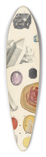 Johann Gottlob Kurr - Plate III: Quartz 39.3 inch art pintail longboard deck
