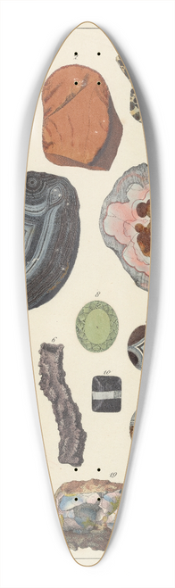 Johann Gottlob Kurr - Plate IV: Quartz and Opal 39.3 inch art pintail longboard deck