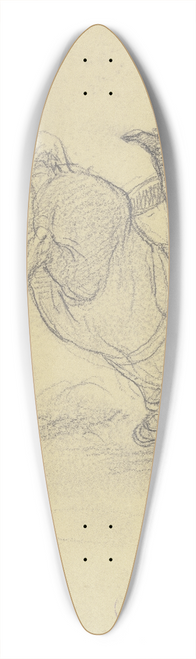 Johann Heinrich Hasselhorst - Vornber strzendes Pferd samt Reiter 39.3 inch art pintail longboard deck