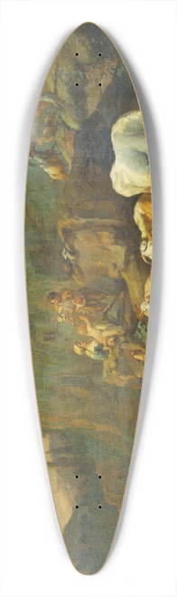 Johann Heinrich Roos - Shepherd Family Resting near an Ancient Ruin 39.3 inch art pintail longboard deck