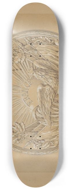 Charles-Nicolas Odiot - Design for the Medal to Commemorate the Charter of 1830 8.25 inch art skate deck