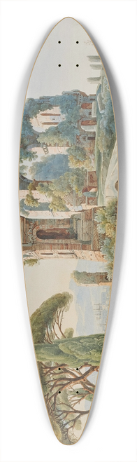 Johann Jakob Wolfensberger - Vue du Forum Romain avec le Colise  larrire-plan 39.3 inch art pintail longboard deck