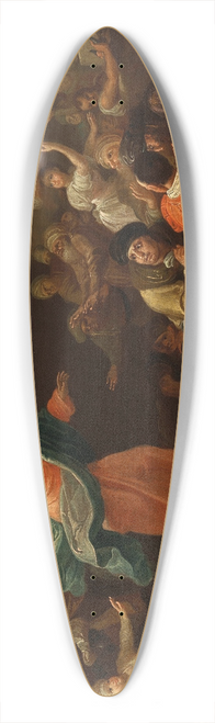 Johann Josef Karl Henrici - Christ driving the money changers from the Temple 39.3 inch art pintail longboard deck